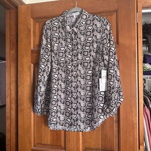 Good American Snakeskin Blouse